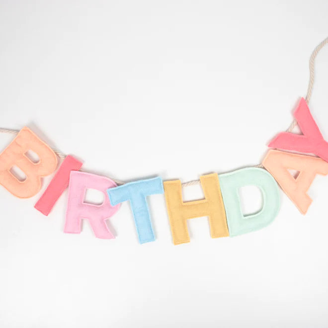 Felt Happy Birthday Garland – Party Hop Shop